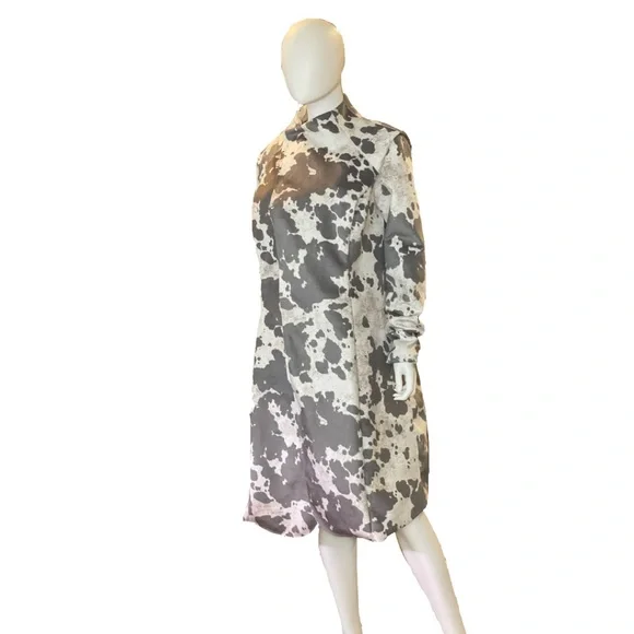 Cen | Jackets & Coats | Gray And White Patterned Long Sleeve Cow Print Jacket | Poshmark Cen | Jackets & Coats | Gray And White Patterned Long Sleeve Cow Print Jacket | Poshmark